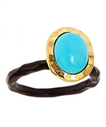 Jordan Scott Oval Turquoise Ring