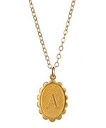 Frolick Vintage Scalloped Initial Necklace