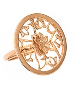 Gala Lotus Medallion Ring in Rose Gold