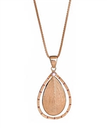 Gala Teardrop Necklace in Rose Gold