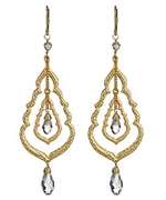 Sophia and Chloe French Buddha's Kiss Earrings in Gold