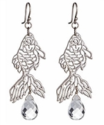 Agrigento Fish and Rock Quartz Earrings