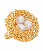 Agrigento Pearls and Nest Ring