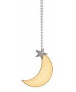Carrie Saxl Moon and Star Pendant Necklace