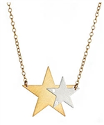 Carrie Saxl Double Star Pendant Necklace