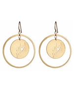 Carrie Saxl Peacock Hoop Earrings