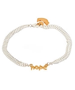 Erica Anenberg Dove Charm Double Chain Bracelet