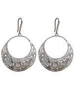 Sku Etched Hoop Earrings