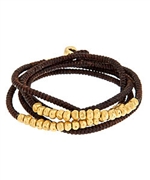Sku Gold Wrap Cord Bracelet