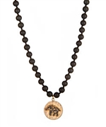 Wendy Mink Frosted Black Onyx and Elephant Necklace