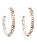 Blu Bijoux White Rope Earrings