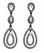 Blu Bijoux Clear Crystal Double Teardrop Earrings