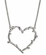Blu Bijoux Silver Vine Heart Necklace
