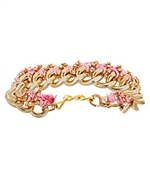 Bee Charming Pink Braided Chain Bracelet