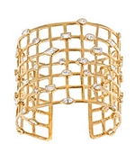 Melinda Maria Clear Cubic Zirconia Cage Cuff