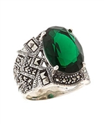Sku Green Cubic Zirconia Ring
