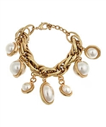 Blu Bijoux Faux-Pearl Drop Bracelet