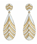 Blu Bijoux Goldtone Chevron Drop Earrings