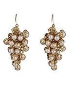 Blu Bijoux White Faux-Pearl Drop Earrings