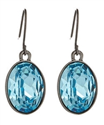 Diana Warner Oval Crystal Drop Earrings