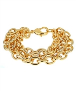 Privileged Goldtone Multi-Chain Bracelet