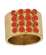 Rane Coral Dotted Ring