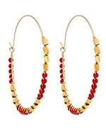 Wendy Mink Coral Hoop Earrings