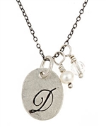 Urban Sweetpea Script Cameo Pendant Necklace