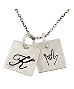 Urban Sweetpea I Love You Symbol Double-Pendant Necklace