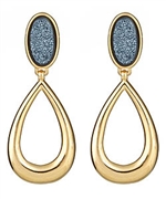 Claudia Lobao Open-Teardrop Druzy Earrings
