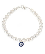 Evil Eye Pearl Bead Bracelet
