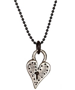 Amery Carriere Oxidized Silver Key-to-my-Heart Pendant Necklace