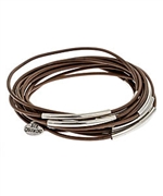 Bee Charming Khaki and Silvertone Rubber Bracelets