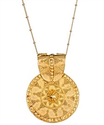 Flying Lizard Medallion Pendant Necklace