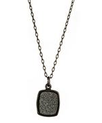 Dara Ettinger Aria Black Druzy Pendant Necklace