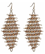 Blu Bijoux Beaded Mesh Earrings