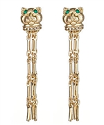 Blu Bijoux Exotic Tiger Fringe Earrings