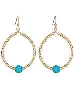 Blu Bijoux Embellished Hoop Earrings
