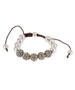Blu Bijoux Silvetone Shamballa Bracelet