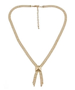 Blu Bijoux Goldtone Pyramid Pendant Necklace