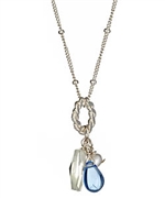Tina Tang Blue Quartz Charm Cluster Pendant Necklace