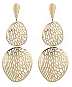 Double-Drop Leaf Filigree Earrings