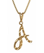 Goldtone Initial Pendant Necklace