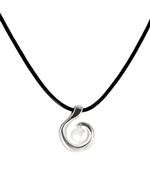 MerriJane Morrison's Swirl with Pearl Pendant Necklace