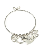 Bee Charming Silver Love Bangle