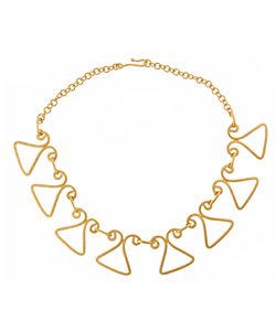Evelyn Knight Golden Triangles Necklace