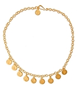 Evelyn Knight Gold Disc Necklace