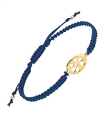 Meredith Hahn Nadine Lotus Navy Macrame Bracelet