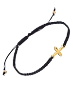 Meredith Hahn Hailey Florette Black Macrame Bracelet