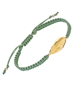 Meredith Hahn Annette Leaf Sage Macrame Bracelet